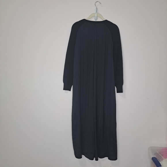 Anthropologie Long Twofer Cardigan Duster Black Xs - Picture 5 of 7